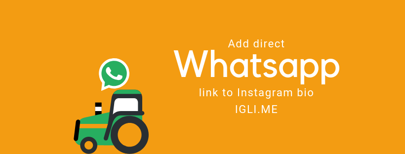 Insert link in Instagram bio that will open WhatsApp app