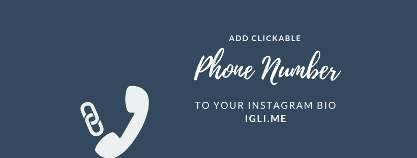 Insert clickable phone number in Instagram bio