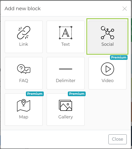 select block type